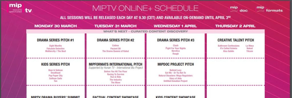 MIPTV 2020 conferences online