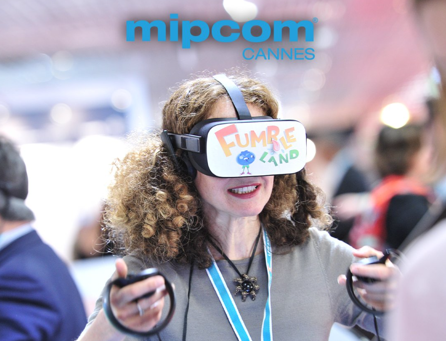 Person using VR at MIPCOM